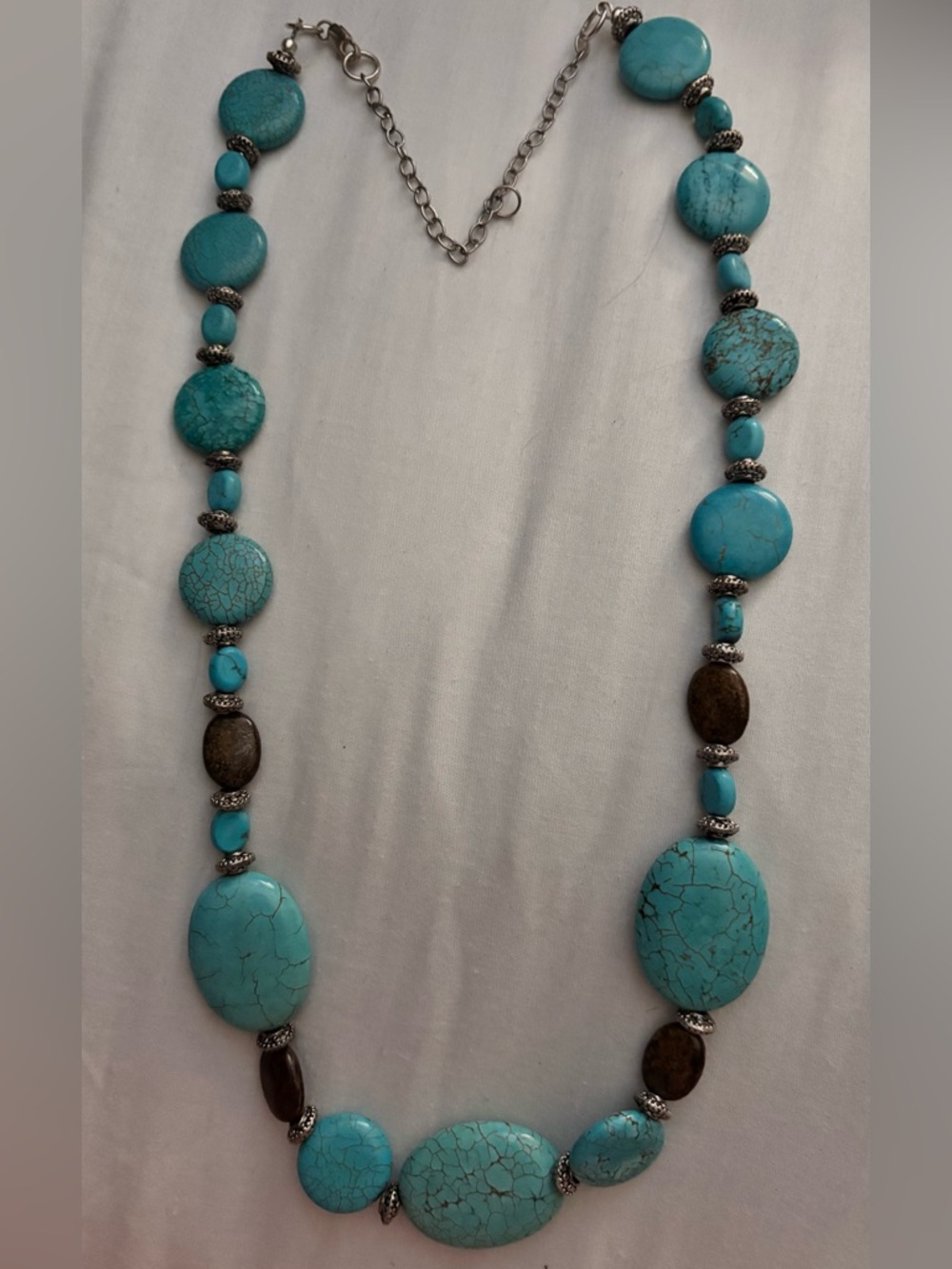 Turquoise Stone Beaded Necklace - Women Jewelry